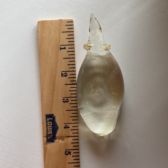 Vintage Glass Rat Mouse Paperweight Clear with slight gold tint blown glass art - Picture 11 of 11